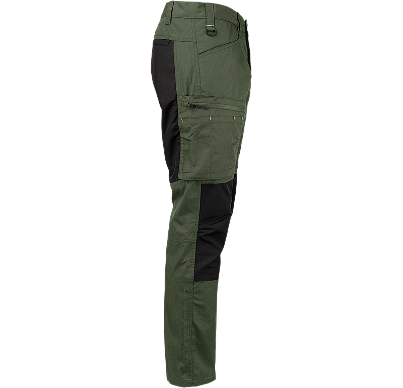 FP60-4699 Green  | Men Service Stretch Pants