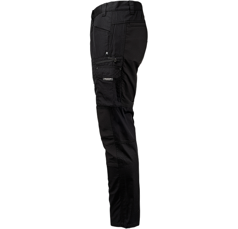 FP60-9900 Black  | Men Service Stretch Pants