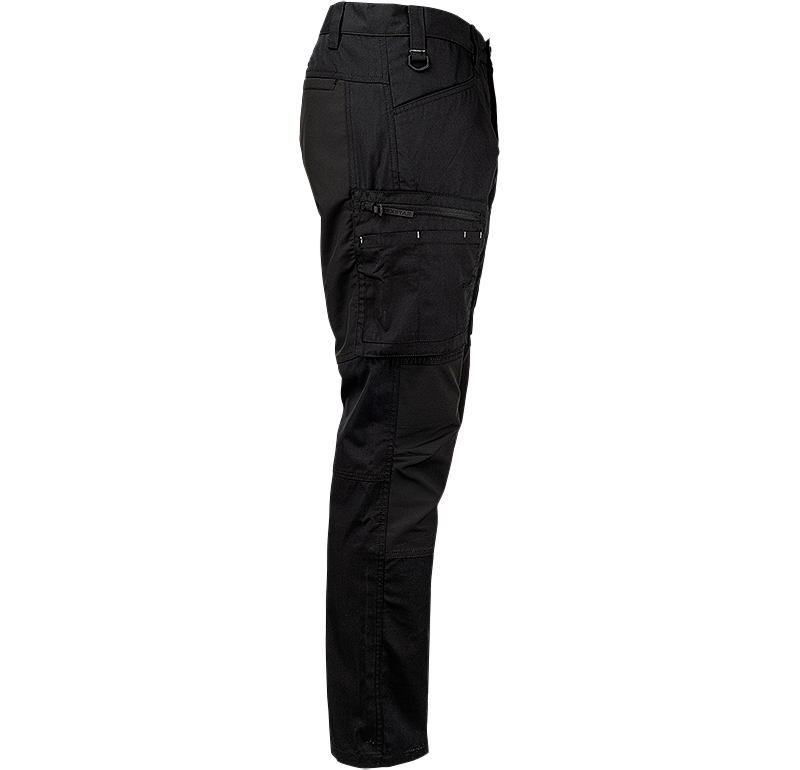 FP60-9900 Black  | Men Service Stretch Pants
