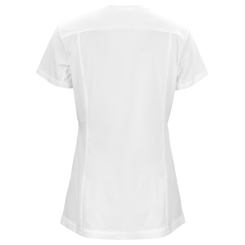 W031  LADIES LEAH U ZIP TOP SS