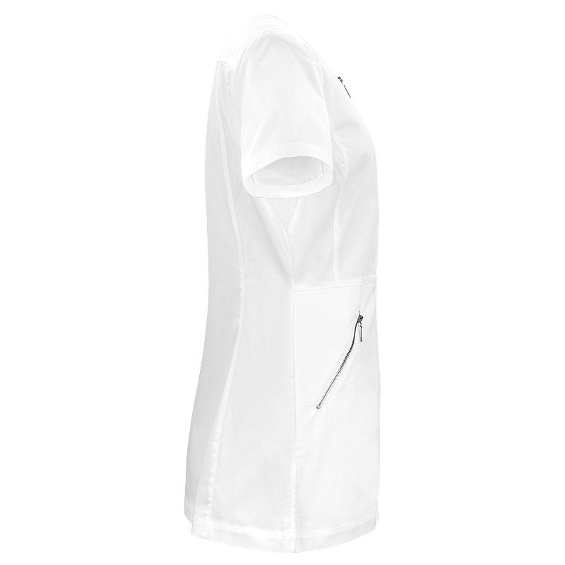 W031  LADIES LEAH U ZIP TOP SS