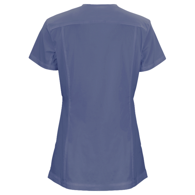 W031  LADIES LEAH U ZIP TOP SS