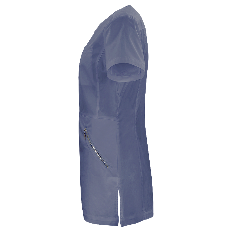 W031  LADIES LEAH U ZIP TOP SS