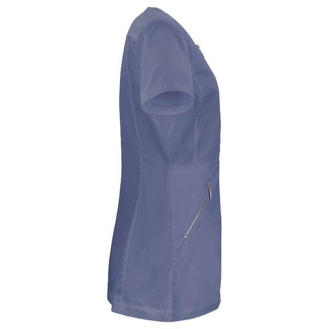W031  LADIES LEAH U ZIP TOP SS